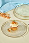 Hermia Set 6 Platos de Postre de Vidrio Transparente 21 cm